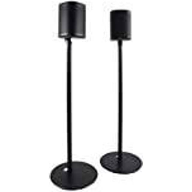 ynVISION.DESIGN Fixed Height Floor Stand Compatible with Sonos One  One SL and Play:1 Speaker | 2 Pack | YN-ONE Pair (Black)