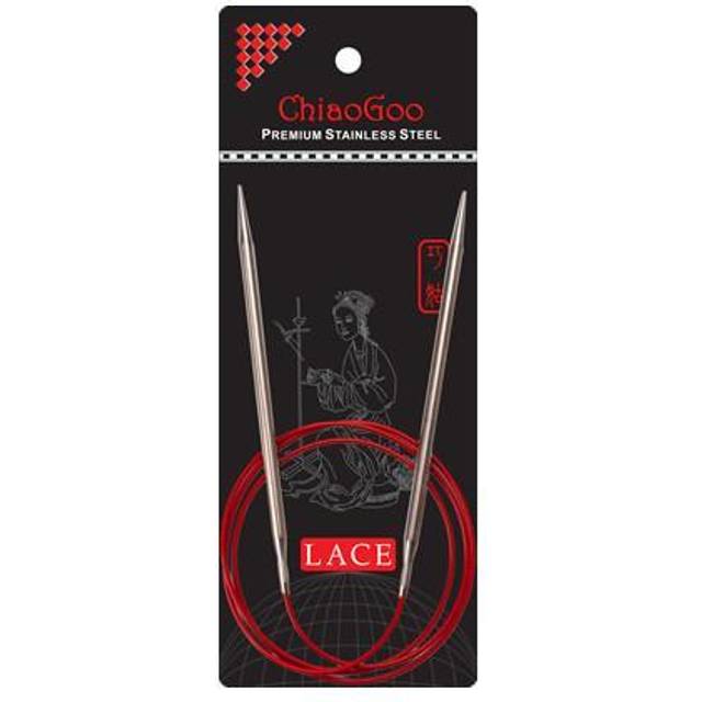"ChiaoGoo Red Lace Stainless Circular Knitting Needles 40""""""""-Size 0/2mm"