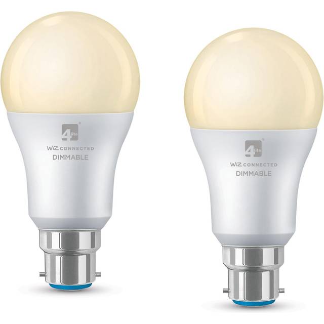 4LITE WiZ Connected A60 Warm White WiFi Led Smart Bulb - B22 Bayonet Cap, Pack o
