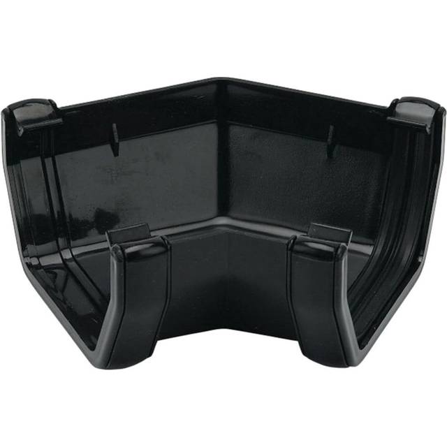 FloPlast 114mm Black Square Line Gutter Angle - 135°