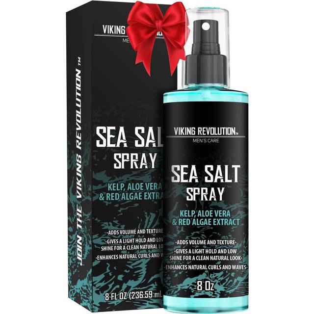 Sea Salt Spray for Hair Men - 240ml Hair Texturizing Spray with Kelp, Aloe Vera & Red Algae Extract - Surf Spray to Add Volume and Texture - Sea Salt