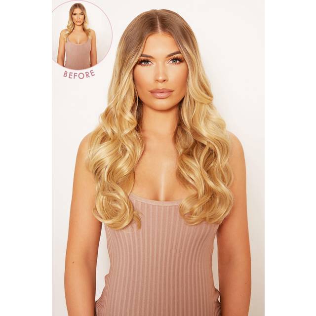 Lullabellz Thick 16 1 Piece Curly Clip In Hair Extensions Golden Blonde 160 g