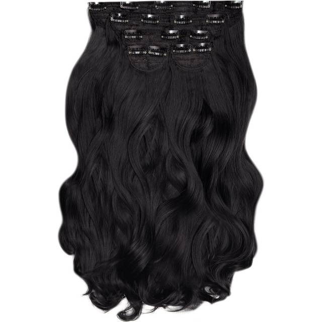 Super Thick 22" 5 Piece Curly Clip In Hair Extensions - Raven