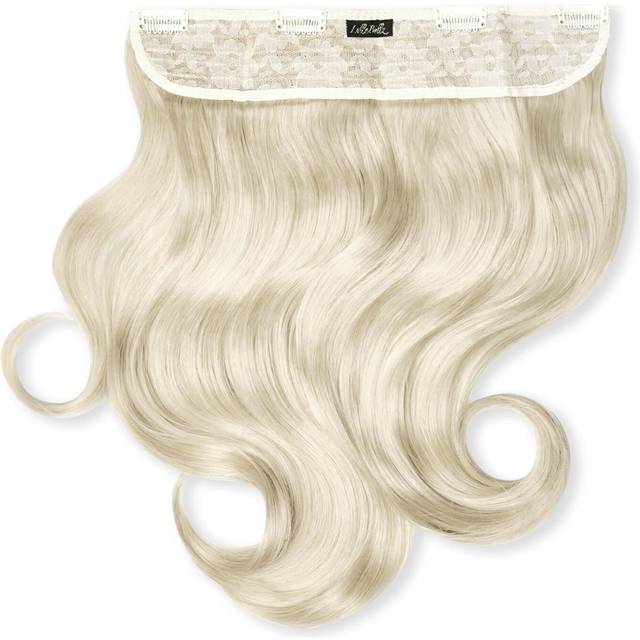Thick 16" 1 Piece Curly Clip In Hair Extensions - LullaBellz - Bleach Blonde