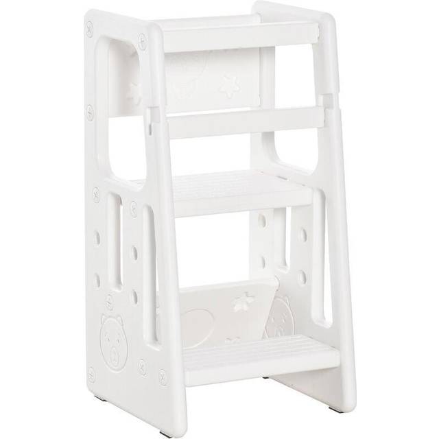 HOMCOM Kids Step Stool - - White | TJ Hughes