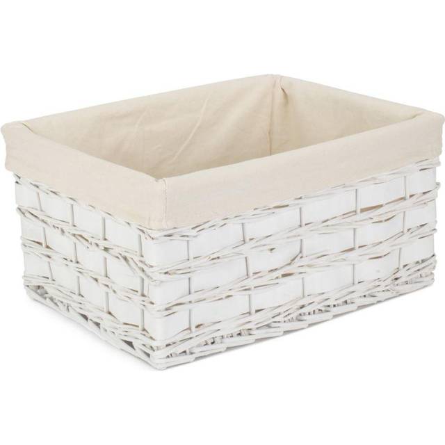 White Scandi Storage Basket With White Lining - Extra Large