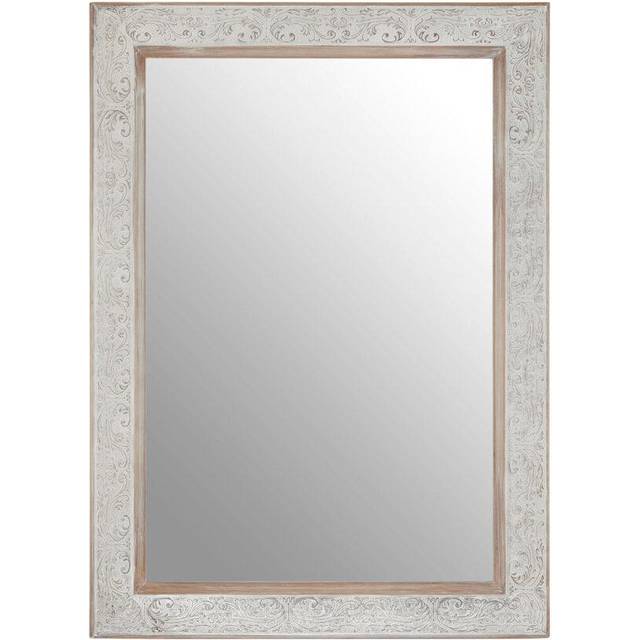 Premier Housewares Antique Silver Rectangular Wall Mirror 79 x 109cm - 109 x 79cm