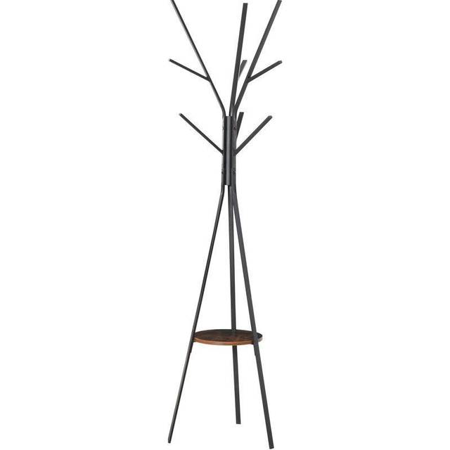 Free Standing Metal Coat Rack Stand 9 Hooks w/ Shelf - Brown - Home Living | TJ Hughes