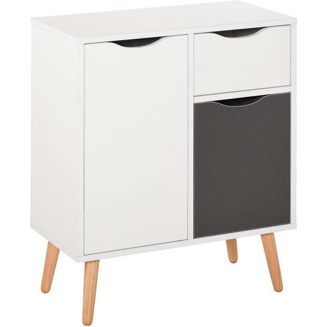 HOMCOM Floor Cabinet Storage Cupboard Sideboard with Drawer Grey