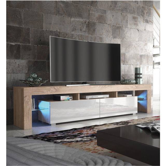 Creative Furniture Tv Unit 200Cm Sideboard Cabinet Cupboard Tv Stand In Light Oak - One Size