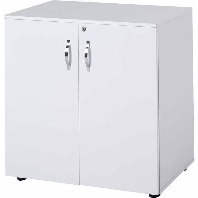Vinsetto 2-Tier Natural Board Filing Cabinet Particle Board Lockable Filing Cabinet White - CARTER | TJ Hughes