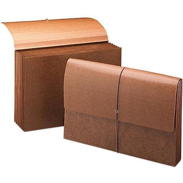 "Smead Partition Expanding File Wallet 6 Pockets 5-1/4"""""""" Expansion Flap and Cord Closure Legal Size Redrope 10 per Box (72375)"