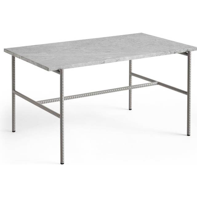 HAY Rebar coffee table 80x49x40,5 cm Grey marble-fossil
