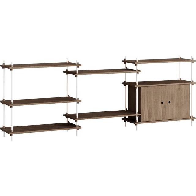 MOEBE - Etagère Shelving System - Marron - MDF placage chêne