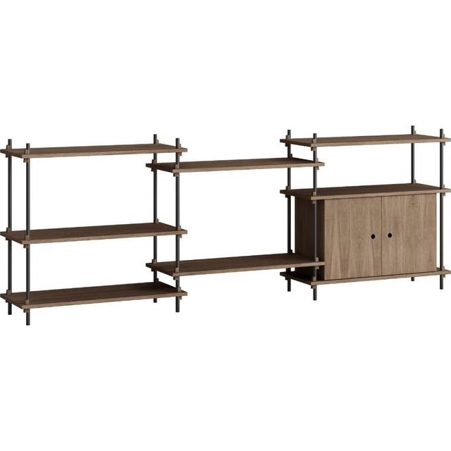 MOEBE - Etagère Shelving System - Marron - MDF placage chêne