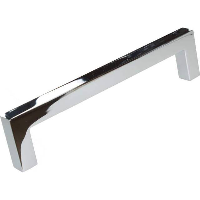 "GlideRite Hardware 5 inch CC 21683-128-PC-10 Solid Square Slim Cabinet Bar Pulls  10 Pack  5""""""""""""""""  Polished Chrome Finish  10 Count"