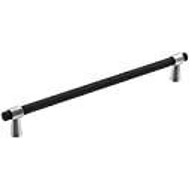 Amerock | Cabinet Pull | Polished Chrome/Matte Black | 8-13/16 inch (224 mm) Center-to-Center | Mergence | 1 Pack | Drawer Pull | Cabinet Handle | Cab
