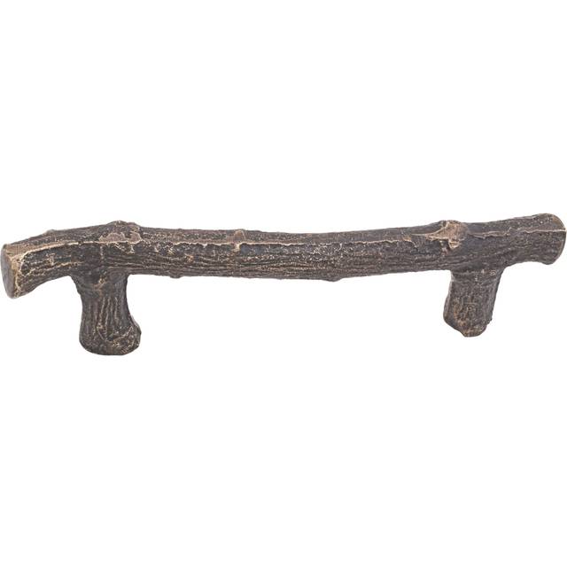 Emtek 86063FB 4 in. Center to Center Twig Cabinet Pull, Flat Black