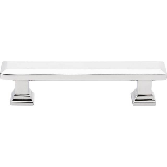 Emtek 86301US26 4 in. Geometric Rectangular Cabinet Pull, Bright Chrome