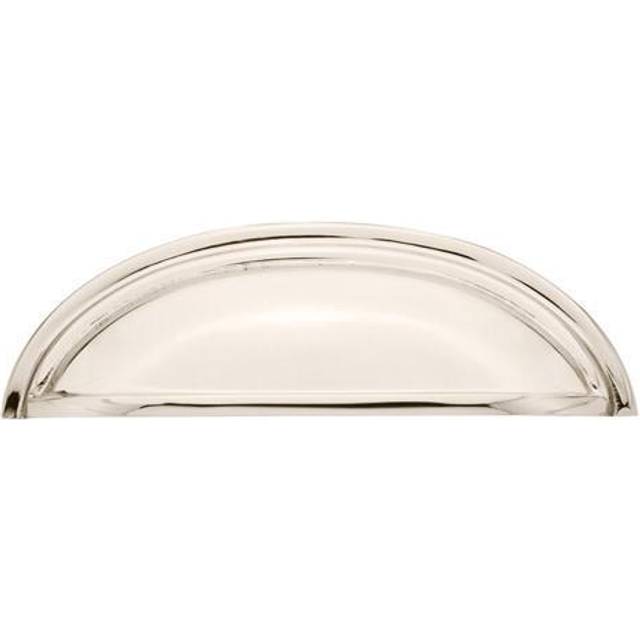Emtek 86123US14 3 in. Center to Center Cup Cabinet Pull, Bright Nickel