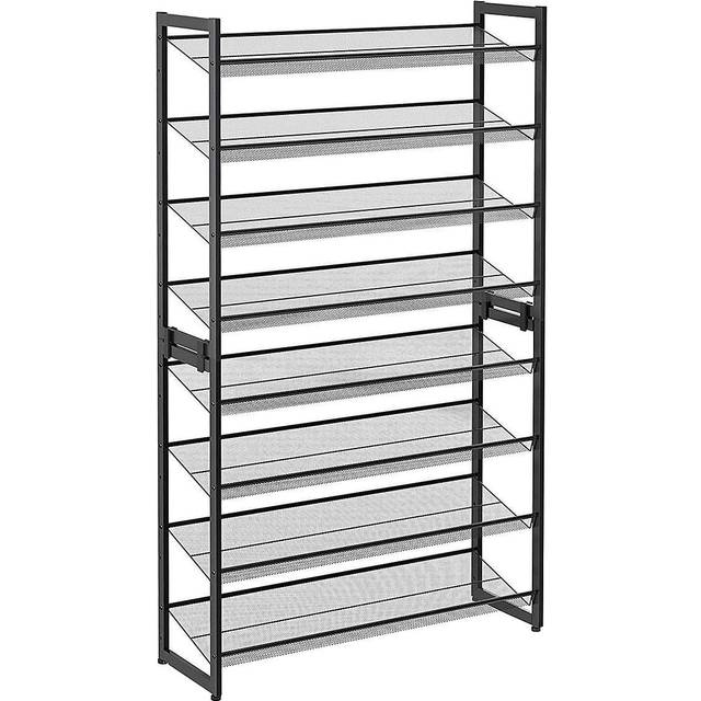 12 Tier Shoe Rack, Black / 8 Tier