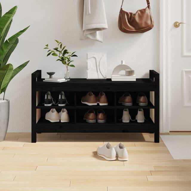 vidaXL entrébænk 110x40x60 massivt Opbevaringsbænk
