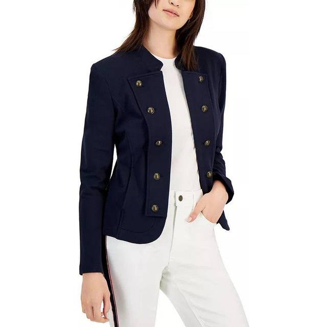 Tommy Hilfiger Women's Casual Band Jacket  Fall Fashion  Sky CAPT  Med