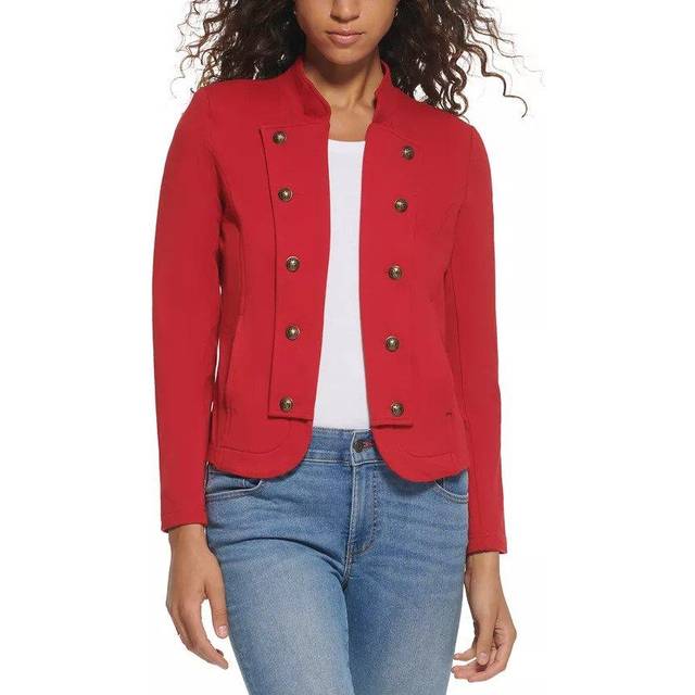 Tommy Hilfiger Women's Casual Band Jacket  Fall Fashion  Chili Pepper