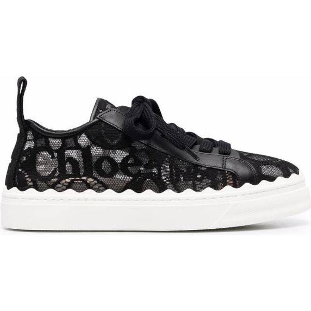 CHLOÉ Lauren sneaker Black Size 5 100% Polyamide, Cotton, Bovine leather