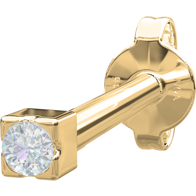 Nordahl Jewellery Pierce52 ørering i 14 karat guld med 2 diamanter - 1 stk.