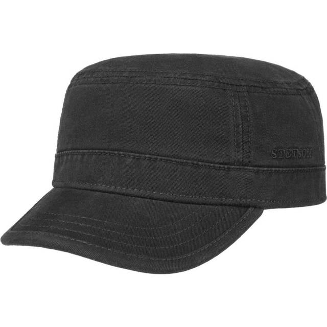 Stetson - Svart army Keps - Army Cotton Black Fitted @ Hatstore