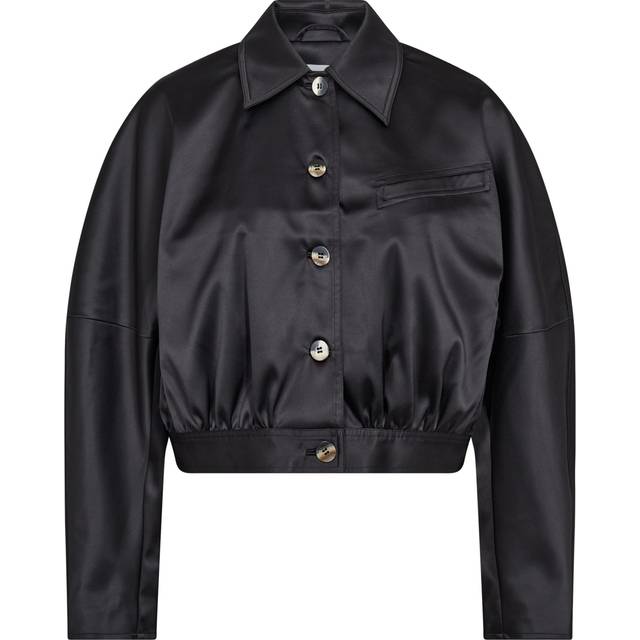 GANNI Black Spread Collar Jacket - 099 Black - DK 42