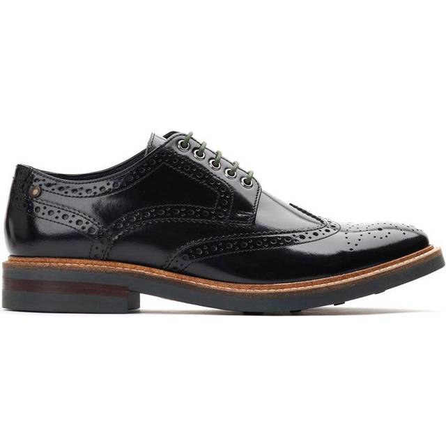 Men's Base London Men's Woburn Hi-Shine Brogue Shoe in Black - Size: 12