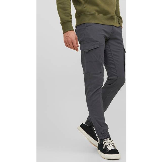 JJPaul JJFlake Cargo Trousers in Cotton - grey - W33 L32