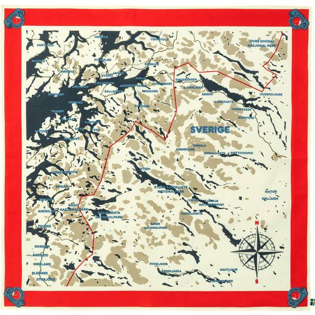 FJALLRAVEN Scarf varumärke Swedish Classic Map Scarf