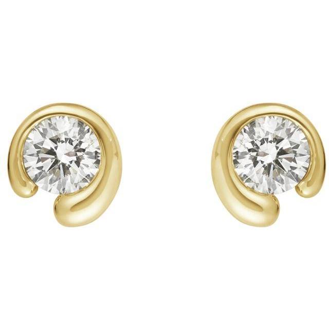 Georg Jensen Mercy 18ct Yellow Gold 0.40ct Diamond Stud Earrings 20001079