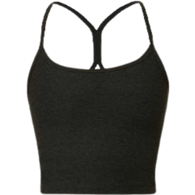 Space-dye Slim Racerback Cropped Tank - DARKEST NIGHT - X-Small