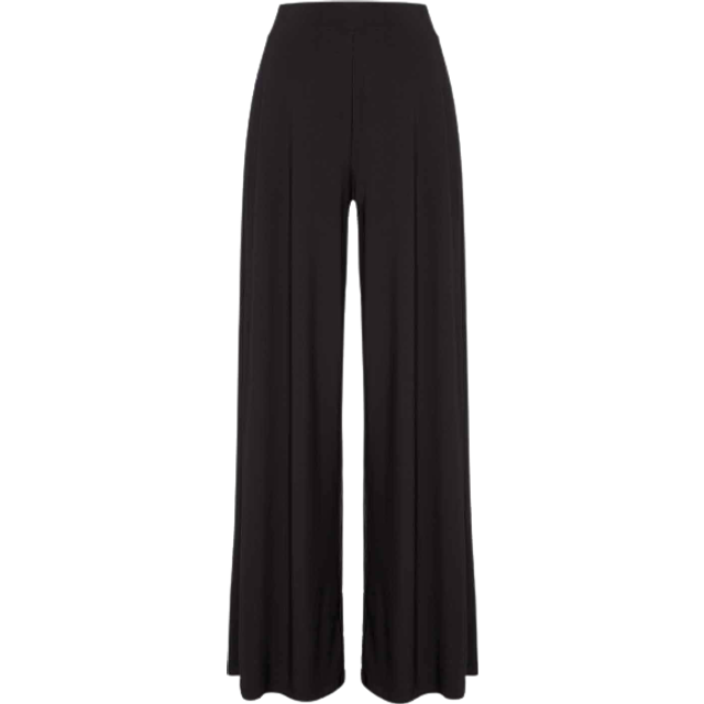 Elastic Waist Wide Leg Stretch Trousers - Black - Size 18 - Roman