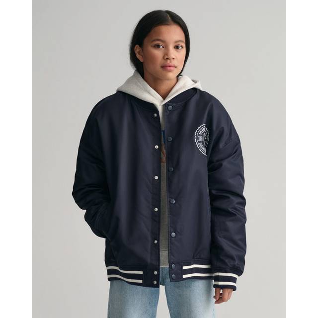 GANT Unisex New Haven Varsity jacka jacka, kvällsblå, standard, Kvällsblå, 170 cm