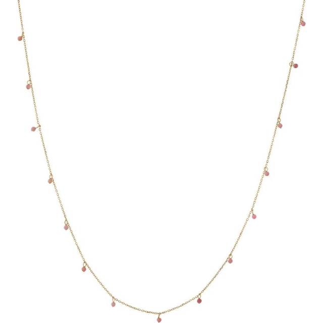 Edblad - Summer Beads Chain Necklace Pink Gold