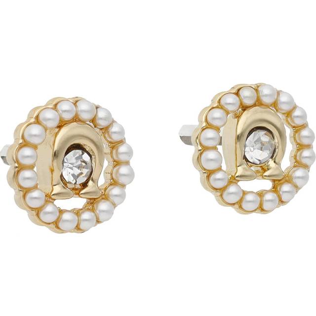 Signature Crystal Pearl Stud Earrings