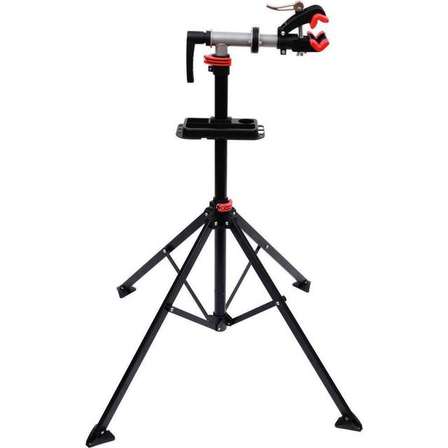 HOMCOM Adjustable Bicycle Repair Stand - Black, Black