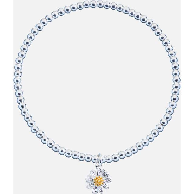 Estella Bartlett Sienna Flower Charm Stretch Bracelet, Silver