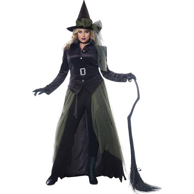 Plus Size Gothic Witch Women&#39;s Costume - Black (1X)