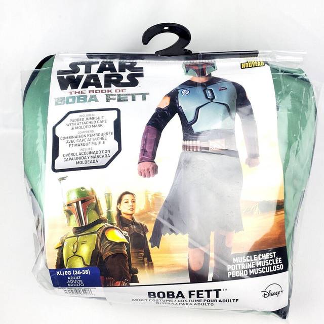 Star Wars Boba Fett Costume for Men | Star Wars Costumes - Black&#47;Green&#47;Orange (2X)