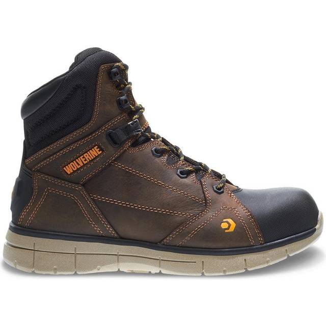 Wolverine Men's Rigger WPF Composite-Toe Mid Wedge Construction Boot  Summer Brown  7.5 M US