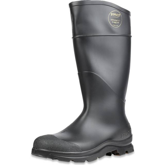 "Servus Comfort Technology 14"""""""" PVC Steel Toe Men's Work Boots  Black - Steel Toe  10"
