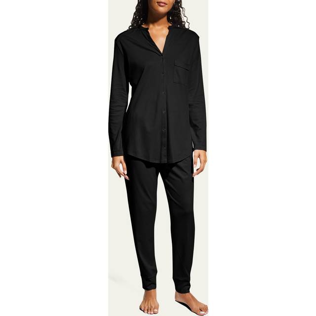 Pure Essence Two-Piece Pajama Set - BLACK - X-Large