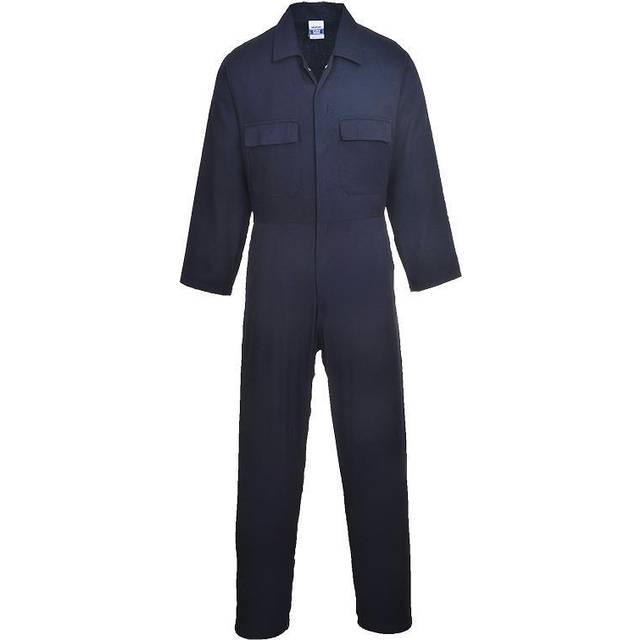 Portwest Euro Work Cotton Coverall - Navy - Small - Tall