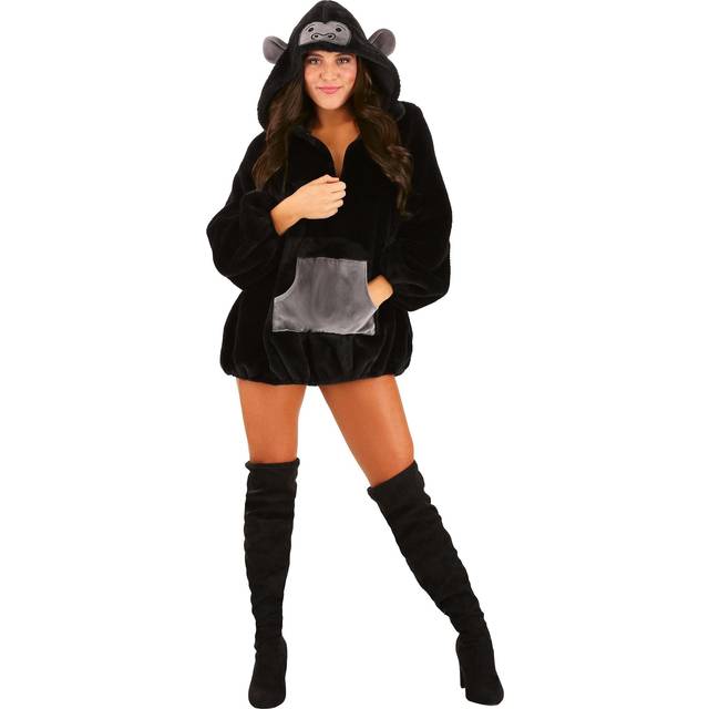 Positively Primate Gorilla Costume for Women | Adult Animal Costumes - Yellow&#47;Black&#47;Gray (S)